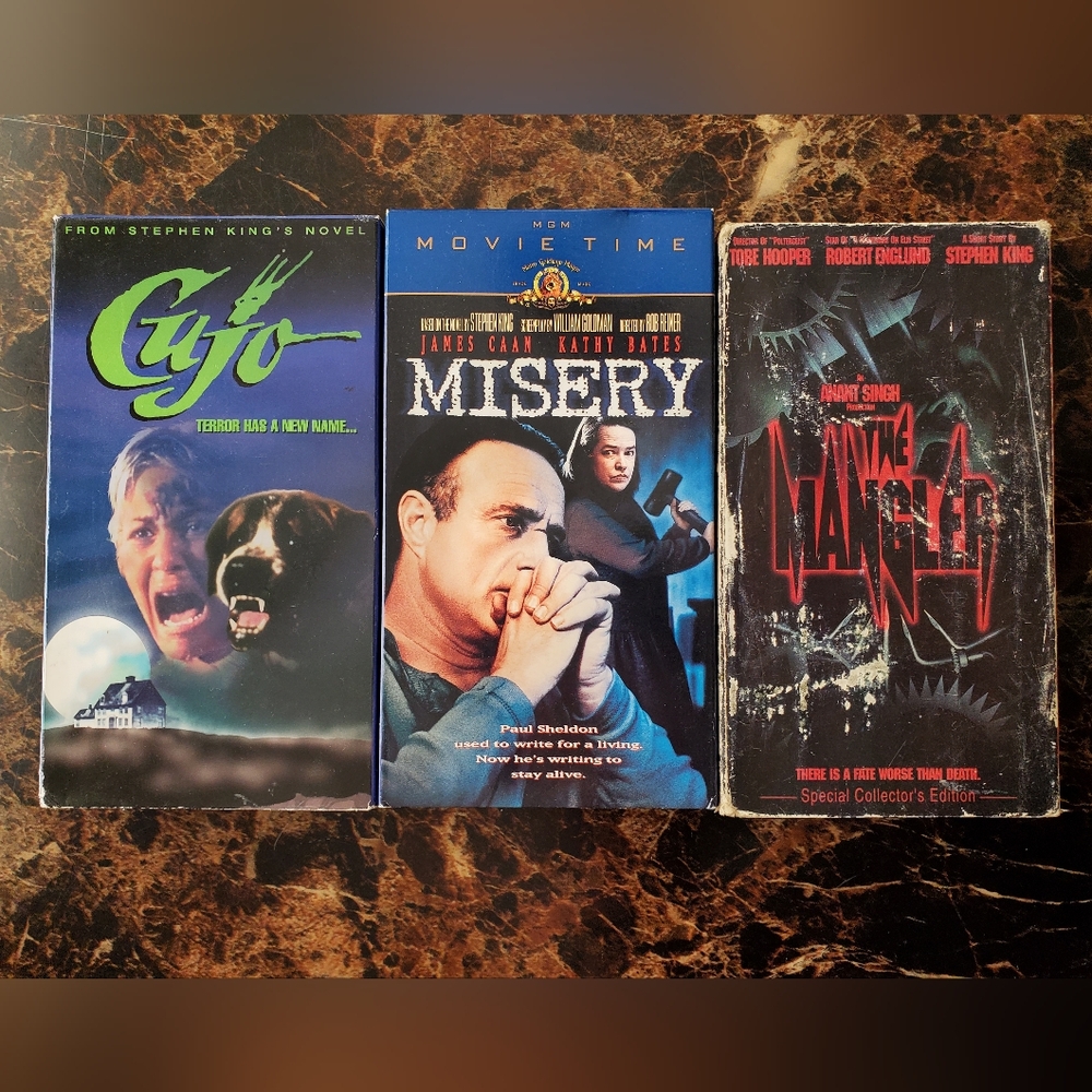 3 Stephen King VHS Horror Movies Lot